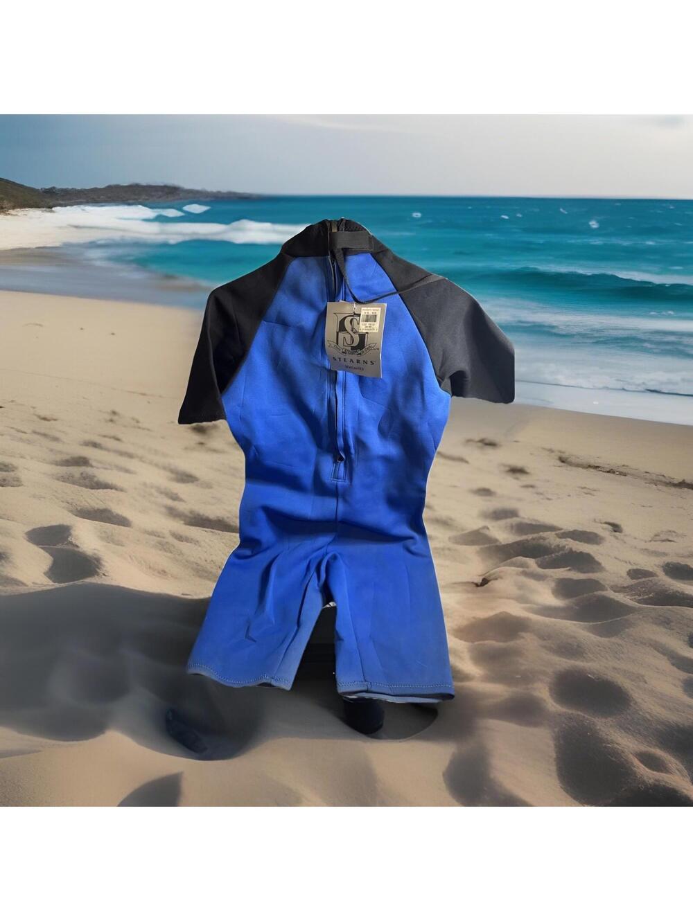 Stearns Shortie Wet Suit Adult Size Mens XL Black Blue Neoprene